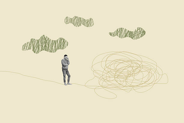 istock Whimsical collage with person on abstract doodle sketches entrepreneur imagination fun cartoon dance leisure rest emotion 2243036173