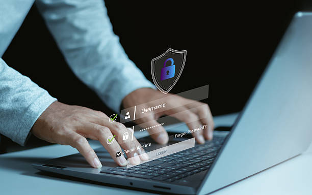 istock Data privacy and cyber security for business protection, Protect personal information, Businessman using encryption on laptop and smartphone, Secure confidential data and defend against cyberattack. 2243037140