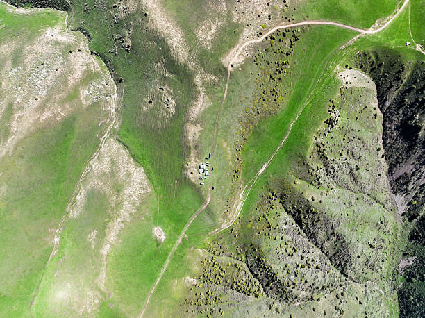 istock Overhead View of Camp in Green Mountain Pasture 2243037235