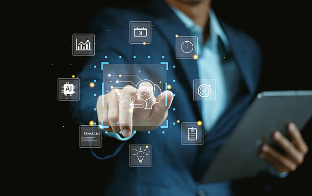istock AI productivity tools task management checklist system with virtual icons on a laptop, showcasing technology and innovation in a digital workspace. digital innovation concept for business performance 2243037248