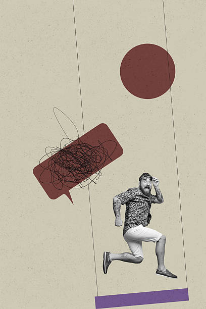 istock Collage with person surrounded by message bubbles symbolizing chatting communication online interaction business 2243038711