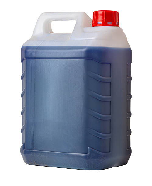 istock Plastic jerrycan holding blue liquid detergent isolated 2243038839