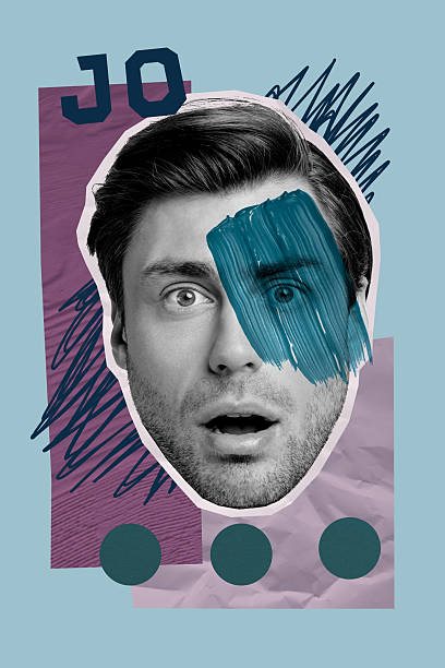 istock Vertical image artwork pop trend collage of shocked man bodyless head wow improvement mosaic element puzzle plastic surgery 2243041173