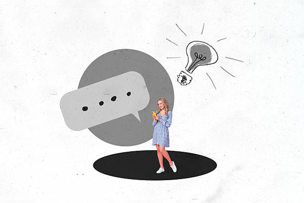 istock Collage of remote worker with laptop smartphone tablet surrounded by question marks light bulb symbolizing new business ideas 2243044404