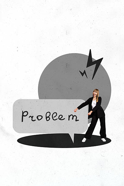 istock Creative collage showing confused man woman with question marks speech bubble illustrating mental overload life problems 2243049242