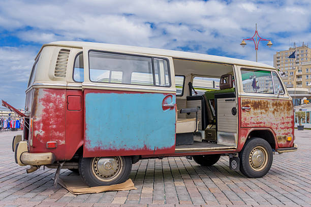 vintage VW kombi at he Aircooled classic car show 2025 Scheveningen, Netherlands