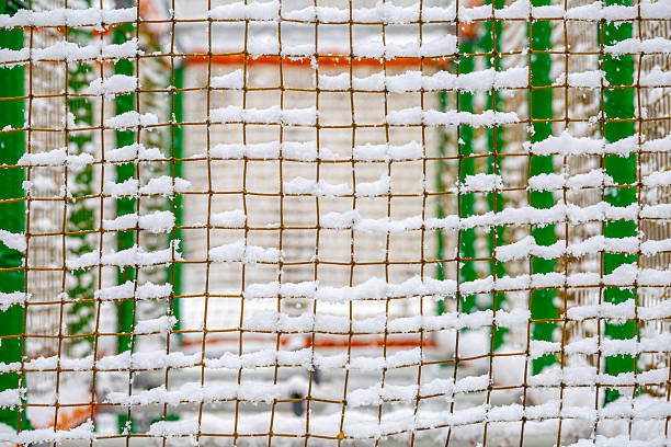 Symbol image ice hockey: Close-up of an ice hockey goal