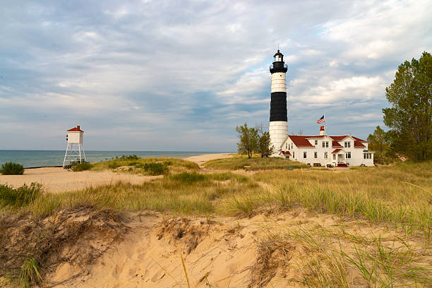 istock Lighthouse on Lake Michigan 2243055378