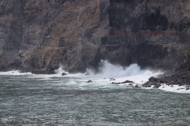 Los Gigantes, Spain, Tenerife. Created October 18, 2025. Los Gigantes is a resort town on the western coast of Tenerife, famous for its colossal cliffs, known as the Acantilados de Los Gigantes (\