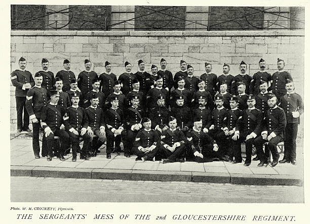 istock British military history, Sergeants' Mess of the 2nd Gloucestershire Regiment, 1890s, 19th Century victorian vintage photograph 2243060217