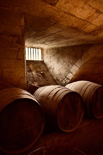 istock Large wine barrels stored in the cellar 2243061779