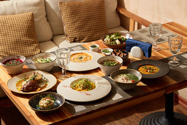 istock A Delicious and Colorful Culinary Spread Beautifully Arranged on a Wooden Dining Table 2243068607