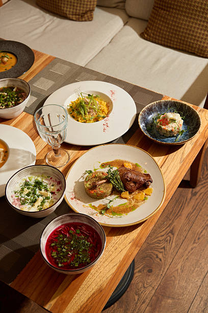 istock Enjoy a Gourmet Dining Experience with Exquisite Dishes and Refreshing Beverages 2243068763