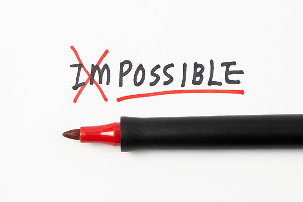 istock Changing the word impossible to possible, concept of you can do it 2243070104