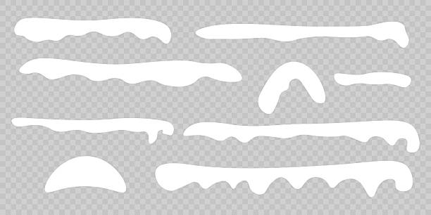 istock Set snow caps, snowballs and snowdrifts set. Snow cap vector collection. 2243074719