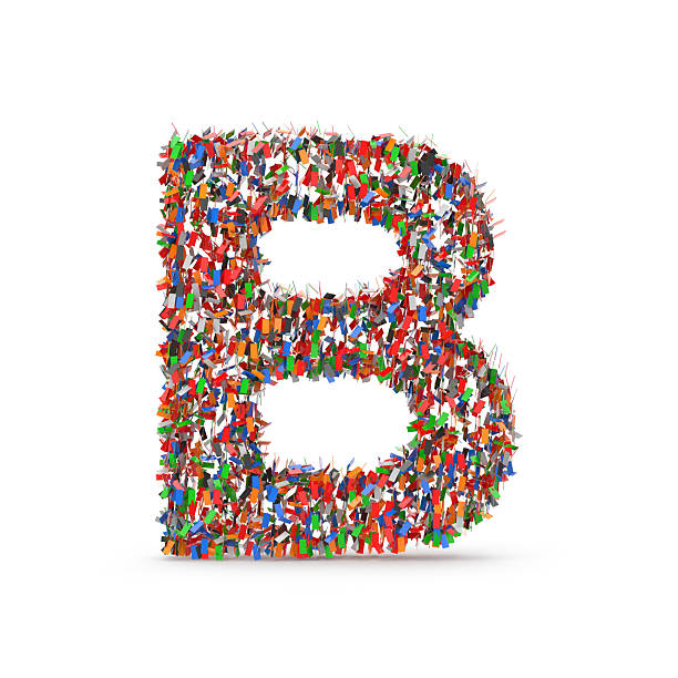 istock Letter B formed by a diverse crowd of colorful human figures 2243077915