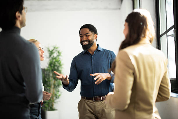 istock Business colleagues collaborating and discussing ideas in office 2243082553