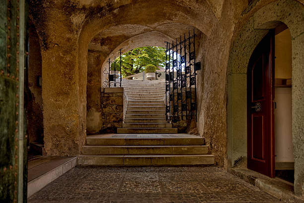 Small fortress gate at Kalegdan fortress in Belgrade, Serbia