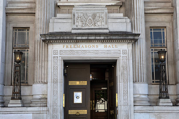 Nottingham, UK - June 28th 2025: The exterior of Freemasons Hall, located on Goldsmith Street in the city of Nottingham, UK.