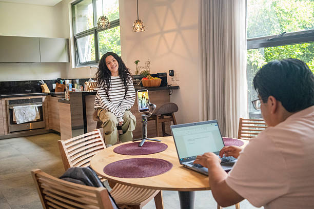 istock Young professionals working online from home in a comfortable and modern environment. 2243109997