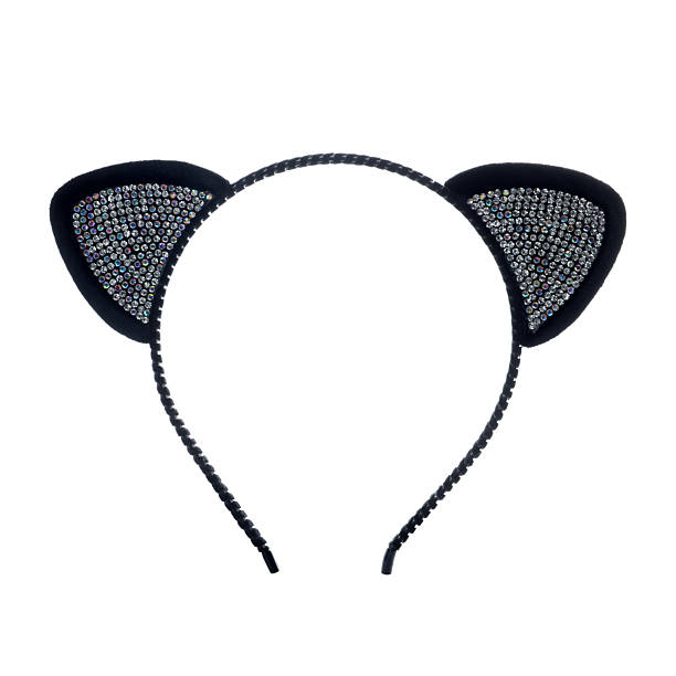 istock Stylish headband with cat ears isolated on white 2243110789