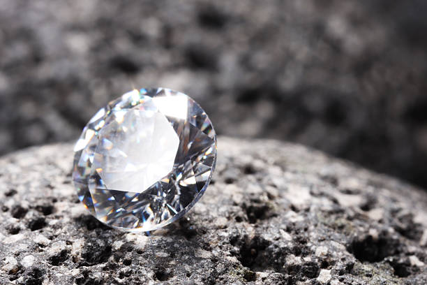 istock Beautiful shiny gemstone on stone, closeup. Space for text 2243112279