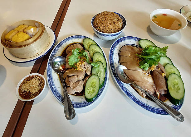 istock Betong Style Chicken Rice with Broth Steamed Rice 2243143288