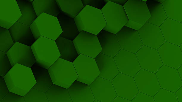 istock Bright greenhexagonal shapes create a dynamic and modern background design for digital art and graphics 2243150236