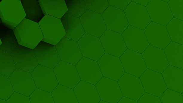 istock Bright greenhexagonal shapes create a dynamic and modern background design for digital art and graphics 2243150252