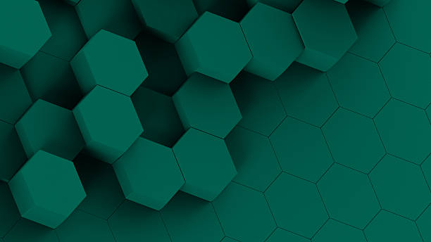 istock Bright greenhexagonal shapes create a dynamic and modern background design for digital art and graphics 2243150390