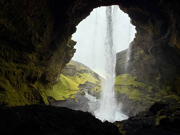 istock Kvernufoss Waterfall behind the Cliff, Hidden Cave View, South Iceland 2243155356