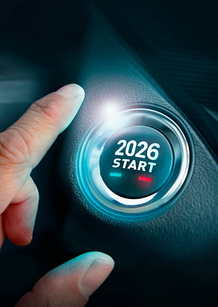 istock Push button starting the new year 2026 2243158107