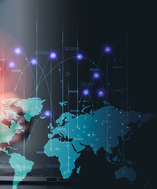 istock Global network connections and data flow across the world map 2243159160