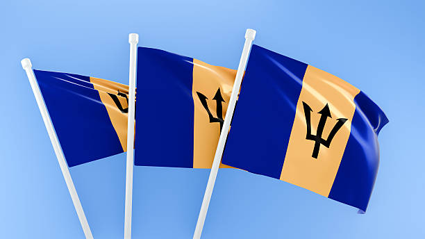 Banner or poster of Barbados Independence Celebrations. 3d render.