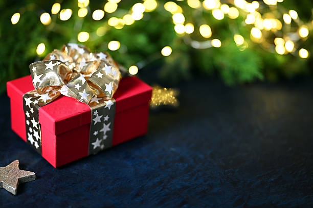 istock Background with decorated christmas gift 2243168783