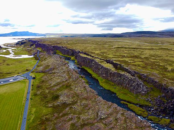 Almannagja Gorge in Thingvellir National Park, Iceland