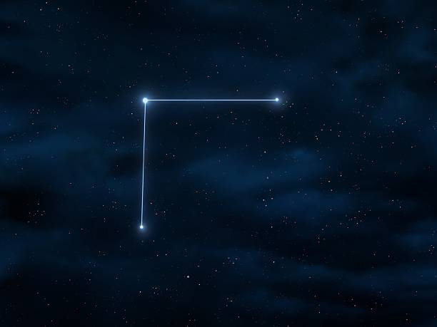 Libra Zodiac Sign. Abstract night sky background