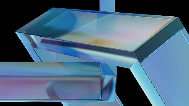 istock Abstract geometric glass shapes reflections, colors, gradient abstract 2243183989