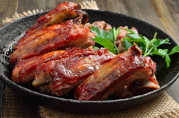 istock Roasted pork ribs on plate 2243192772