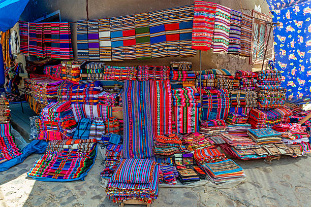 istock Market stall with fabrics, Tarabuco, Bolivia 2243193807