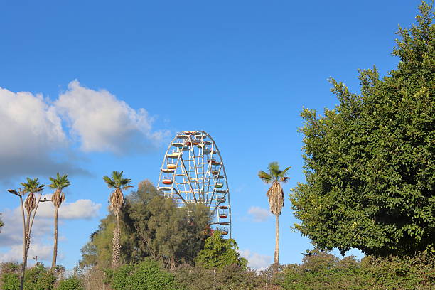 Geelong, Australia: April 03, 2017: Giant Ferris Wheel on the waterfront in Geelong. The Geelong Waterfront is a tourist and recreation area on the north facing shores of Corio Bay in Geelong, Australia. The area was once part of the Port of Geelong, falling into disuse before being redeveloped during the 1990s.