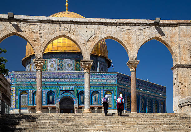 The Dome of the Rock appears in all its glory in the early morning hours