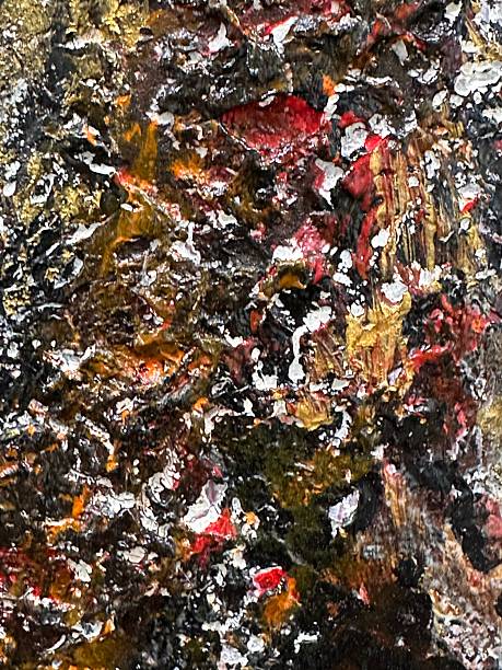 istock Rich Multicolor Abstract Texture with Metallic and Red Accents 2243202009