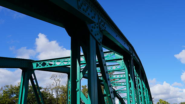 istock Green Metal Bridge on a Sunny Day 2243203272