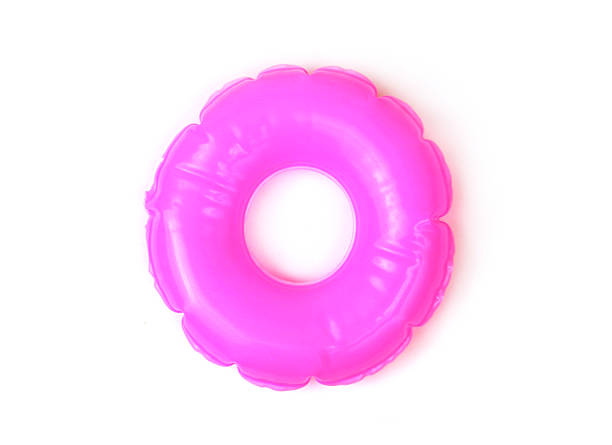 istock Pink inflatable swimming ring for swim isolated 2243205308