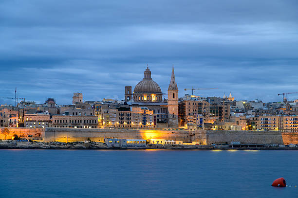 istock Beautiful night view of Malta's Old Town 2243206652