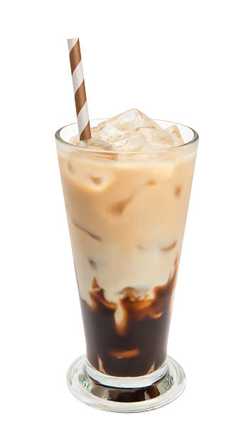 istock Iced latte coffee isolated on white background. 2243208669