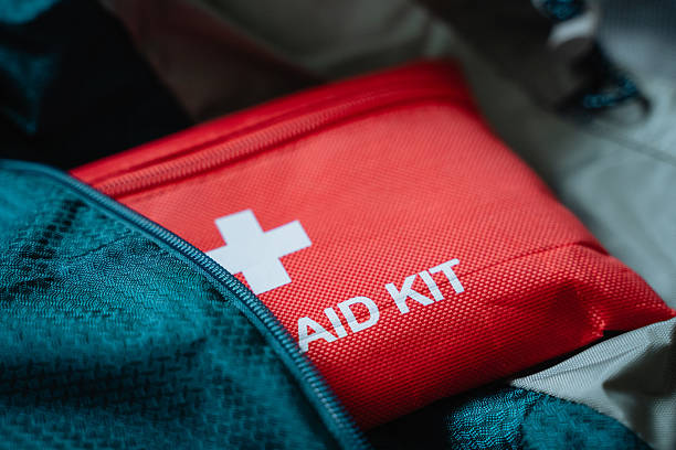 istock The Essential Red First Aid Kit is specifically designed for Emergency Preparedness, perfect for both Outdoor Adventures and enhancing Indoor Safety during unforeseen situations 2243216774