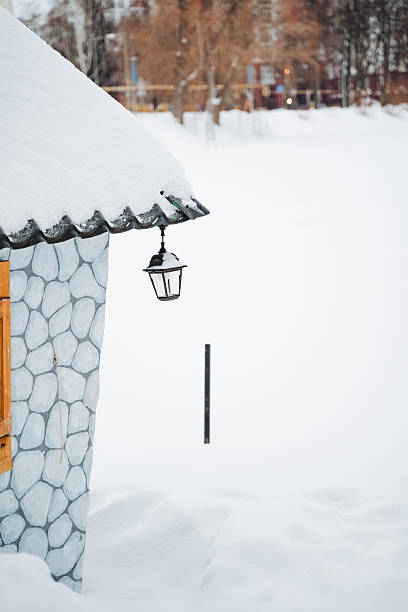 Heavy snow storm in Bergen, Norway