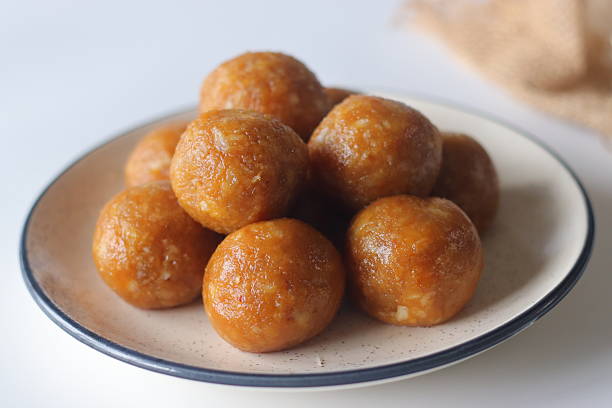 istock Jackfruit laddus on a rustic burlap backdrop, made with pureed jackfruit, raw sugar and coconut 2243226267